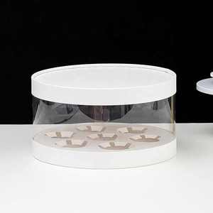 Boîte à cupcakes ronde de 10 pouces et 8 pouces, boîte à gâteaux en plastique pour muffins - Product Image 2