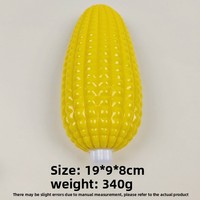 Jumbo Corn Squishy Jaune, Jouet Maïs Réaliste Rempli de Farine, Sensation de Poids Lourd, Soulage l'Anxiété et le Stress, Personnalisable