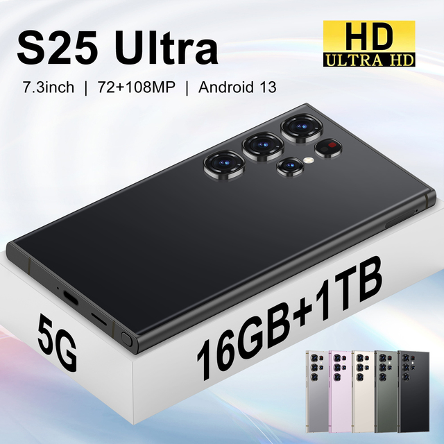 Cheap Price for S25 Ultra Face Recognition Unlock Pro Mobile Phones 6.8-inch Smart Phones Handphone