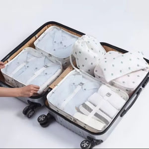 Juego de 6 Cubos Organizadores de Equipaje de Poliéster Estilo Casual, Ahorro de Espacio para Bolsas y Ropa con Cierre de Cremallera - Product Image 1