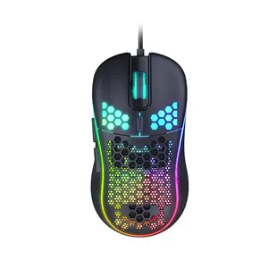 IMICE T98 גיימר חוטי RGB זוהר משחק עכבר אוכל עוף עכבר USB עכבר תכנות חלול 7200dpi דיוק גבוה