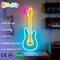 Neonawall, fabricant de néons personnalisés, néon LED en forme de guitare électrique pour boutique, café, salle de jeux, bar musical, fête, décoration commerciale