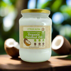 ETRUN ALISA <span class=keywords><strong>Olio</strong></span> <span class=keywords><strong>di</strong></span> <span class=keywords><strong>Cocco</strong></span> Puro 100% Naturale Spremuto a Freddo, <span class=keywords><strong>Olio</strong></span> <span class=keywords><strong>di</strong></span> <span class=keywords><strong>Cocco</strong></span> Extra Vergine Raffinato per Cucinare e Cuocere, Etichetta Privata - Product Image 1