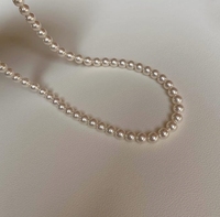 Bijoux fins de qualité supérieure, perles de culture d'eau douce rondes naturelles de 5-6 mm, collier de longueur princesse de 16 pouces