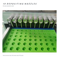 Machine automatique de dépose de bonbons de bureau, 10 buses, 80-150 kg/h, pour bonbons gélifiés, gelée, bonbons mous et durs