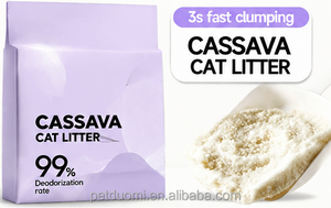 Litière pour chat en tapioca de qualité supérieure, écologique, sans poussière, sable naturel pour chat, fabricant OEM ODM - Product Image 1