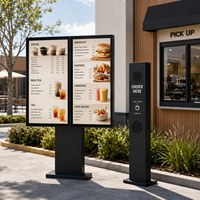 Écran publicitaire numérique pour menu drive-thru, affichage LCD extérieur haute luminosité, écran de commande étanche pour restaurant