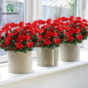 ดอกไม้ประดิษฐ์พืชสําหรับฤดูใบไม้ผลิดอกไม้ผ้าไหม Azalea สําหรับหม้อชาวไร่นอกระเบียงลานระเบียงสวนลานตกแต่งบ้าน - Product Image 5