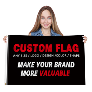 Индивидуальные два боковых флажка баннеры с латунными люверсами 3X5 футов печать вашего собственного флага - Product Image 6