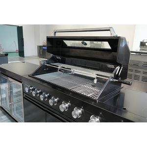 ארונות מטבח מנירוסטה מותאמים אישית מטבח חיצוני במחיר סביר עם מבער גריל ומקרר משקאות מוכנים להרכבה - Product Image 6