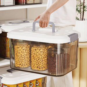 가정용 뚜껑이있는 투명 플라스틱 유틸리티 보관 용기 투명 의류 보관함 - Product Image 5