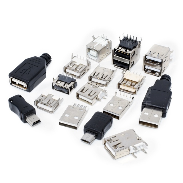 Type a USB Connector Female Male Micro Socket Data Cable Plug MK5P Straight Plug Patch 90 Degrees 180 Degrees