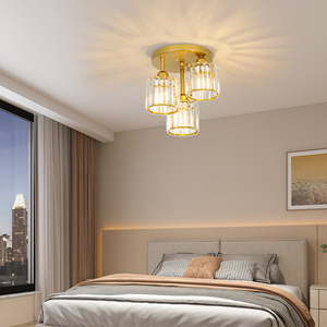 उत्कृष्ट सोने-टोन लोहे की बनाई छत लाइट 26 बल्ब 120v इनडोर सेटिंग्स के लिए 60w अधिकतम पावर आदर्श का समर्थन करता है। - Product Image 6