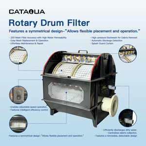 Filtro de Tambor Rotatorio de 100m³/h Fabricado en Fábrica para Tratamiento de Agua en Sistemas de Acuicultura - Product Image 4
