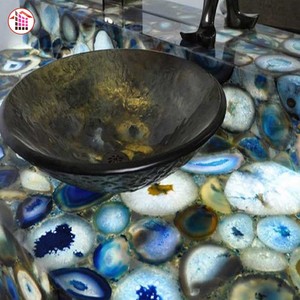 1 Tấm Đá Mã Não Mã Não Xanh Dương Mờ Lớn Tự Nhiên Cao Cấp Dùng Cho Gạch Lát Sàn Và Mặt Bàn - Product Image 6