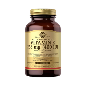 Solgar 100 Softgels E vitamini 268mg (400 IU) d-alfa Tocopherol karışık Tocopherols bağışıklık sistemi cilt beslenme doğal destekler - Product Image 1