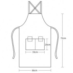 Tablier de travail personnalisé avec logo, en coton, ajustable, avec poches, style long, pour femmes et hommes - Product Image 2