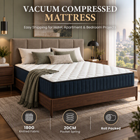 Matelas sous vide de 22 cm avec ressorts ensachés de 20 cm et tissu tricoté pour projets hôteliers, appartements et vente en gros de meubles