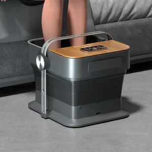 Bañera plegable portátil para pies, masajeador eléctrico para Spa Shiatsu con calefacción de ozono