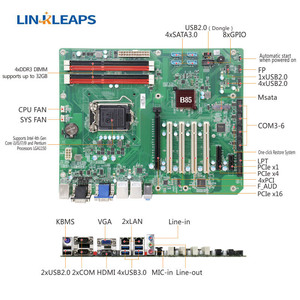 Venta Directa de Fábrica, Placa Base Industrial LGA1150 con Chipset B85, Compatible con CPU Core I7 I5 I3 de 4.ª Generación, 3 PCIe 4, PCI 6, COM Linkle - Product Image 6