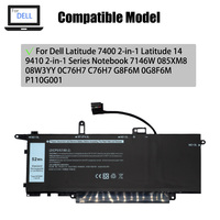 Baterai digital standar NF2MW Baterai UNTUK Dell Latitude 7400 2-in-1 E7260 E7270 7260 52Wh PC baterai laptop