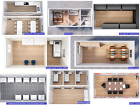 Maison conteneur détachable de 20 pieds, cabine modulaire, mini-maison préfabriquée, logement mobile d'urgence pour hôtels et appartements, en acier