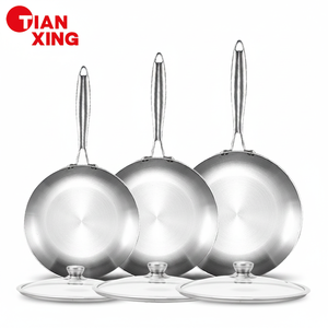 Padella Antiaderente TIANXING in Acciaio Inox Tri-Ply con Superficie a Nido d'Ape, Utensile Professionale per <span class=keywords><strong>Chef</strong></span> e Ristoranti - Product Image 1