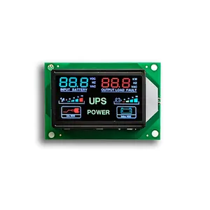 Lcd produsen Chip di papan layar hitam 6 digit ht1621 segmen lcd display modul