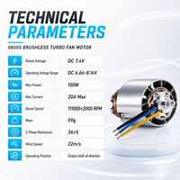 Moteur de ventilateur haute performance BL221208005 à grande vitesse, forte force du vent