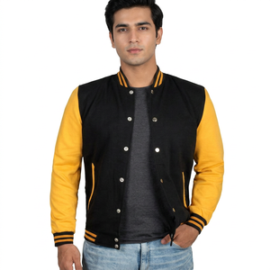 Latest Fashion Men's Custom Wool Letterman Varsity Baseball Jacket Stand Collar College Varsity <b>Coat</b> for Winter - Product Image 1