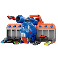 Nouveau 2027 Ensemble de jeu de transport et de rangement avec jeu de tir à éjection, Camion dinosaure jouet avec voitures de course pour enfants