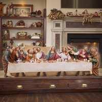Catholique La Dernière Cène Figurine Jésus Thème Résine Statue Religieuse
