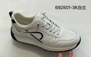 Zapatillas Deportivas Transpirables de Caña Baja con Puntera Perforada, Cuero Granulado, Suela Gruesa Antideslizante, Zapatos Casuales para <span class=keywords><strong>Hombre</strong></span> - Product Image 6