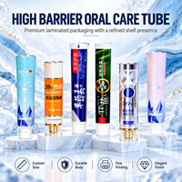 Tubes de dentifrice en aluminium et plastique avec bouchon à vis, logo personnalisé imprimé UV, emballage pour soins bucco-dentaires 12,7-35 mm