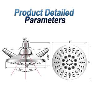 Juego de pulverización de ducha de mano con filtro suavizante de agua cromado de 9 funciones moderno de fabricación - Product Image 3