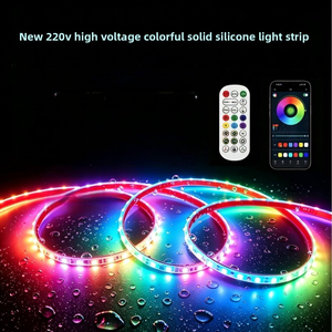220V <b>RGB</b> LED Strip Light 5050 60LEDs/m IP65 Waterproof Outdoor Flexible Tape Driver-Free Direct Plug for Garden Patio Decor - Product Image 2