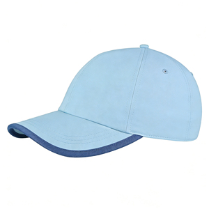 6-<b>Panel</b> <b>Light</b> Blue Baseball Cap Lightweight Breathable Sun Hat with Curved Brim Adjustable Snapback for Outdoor Sports - Product Image 2