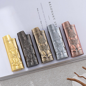 J6 Classic Sexy Goddess Three-Dimensional Relief Lighter Shell Metal a prueba de explosiones para Case Oval para <span class=keywords><strong>Bic</strong></span> J6 - Product Image 3