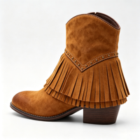 Nouvelles Bottines Décontractées Quotidiennes à Bout Rond pour Femme, Chaussures d'Hiver Noires Confortables à Talon Carré Épais