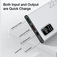 Banco de energía de gran capacidad de 20000mAh USB C 22,5 W batería de repuesto externa 10000mAh cargador rápido portátil para teléfono móvil