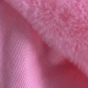 Polyester Fake Rabbit Fur Fabric For Garment Plush Toys Fabric