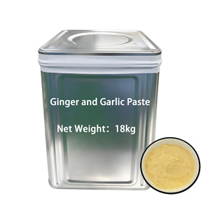 Wholesale Food Grade Mixed Ginger Garlic Paste 18kg Bulk Packaging HALAL & OU KOSHER Certified for Food Service