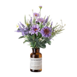 Bouquet de fleurs artificielles CallaFloral, marguerite violette, eucalyptus, décoration de mariage à domicile CF01136 - Product Image 5
