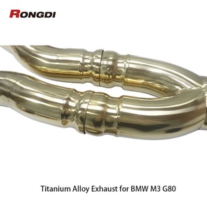 ท่อไอเสียแคทแบ็กสีทองทำจากไทเทเนียมอัลลอยด์ขนาด 3.5"-2.75" สำหรับรถบีเอ็มดับเบิลยู เอ็ม3 จี80 เอ็ม4 จี82 เอส58 3.0ที ปี 2021-2024 - Product Image 5