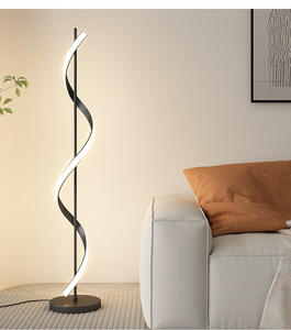 โคมไฟตั้งพื้นแบบตรงทันสมัยพร้อมการป้องกันดวงตาอย่างเต็มที่โคมไฟคลื่นมุมสำหรับห้องนั่งเล่นหรือห้องนอน - Product Image 2