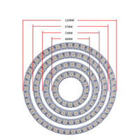 8/16/24/35/45 Bits leds WS2812B Pixel Anneau Adressable LED Modules DC 5V WS2812 5050 RGB Pleine Couleur Ronde LED Cercle