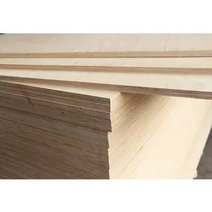 Hoja de madera contrachapada Precios de fábrica Impermeable 2,4*1,2 2X2 M 4X8 1/2 3mm 17mm 18mm 20mm Papel de melamina moderno Árbol de abedul para interiores CN;HEN