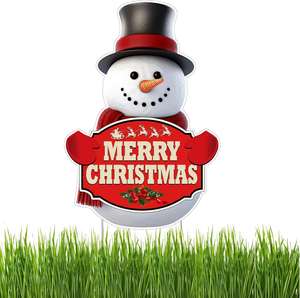 Hot Item Trending Christmas Yard Sign Set Reusable PVC Waterproof Xmas <b>for</b> Outdoor Lawn Decor with Metal <b>Stake</b> - Product Image 4