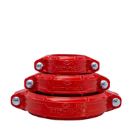Raccords de tuyauterie JINFENG OEM en fonte ductile, surface peinte en rouge, rainurés, résistants à la corrosion, 1 1/4'', 300 PSI, garantie de 2 ans