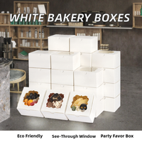 Scatole per Pasticceria Biodegradabili con Finestra, per Dessert, Cioccolatini, Fragole, Ciambelle e Bomboniere
